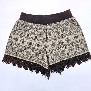 Matilda Jane Girls Embroidered Lace Trim Shorts Size 14